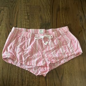 Pink pajama shorts